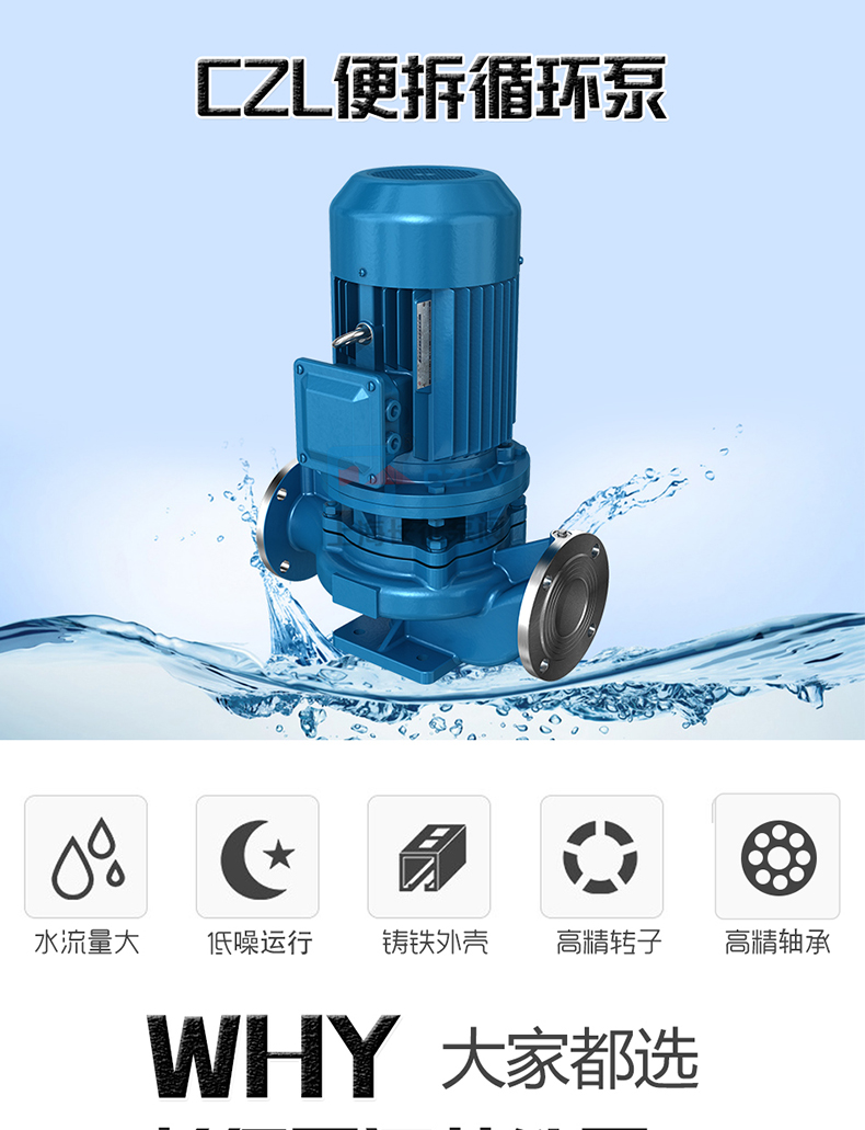 CZL系列便拆立式循環(huán)水管道離心泵產(chǎn)品簡(jiǎn)介