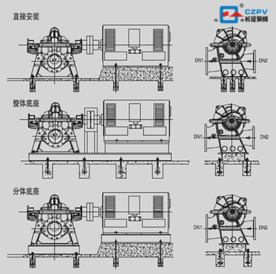 節能中開(kāi)泵安裝圖