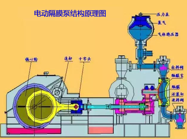 電動(dòng)隔膜泵結構原理圖