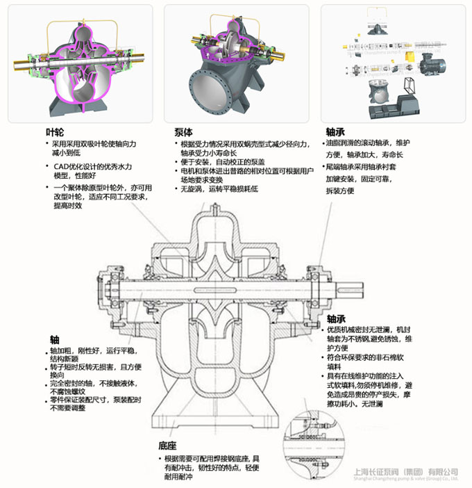 雙吸離心泵結構圖